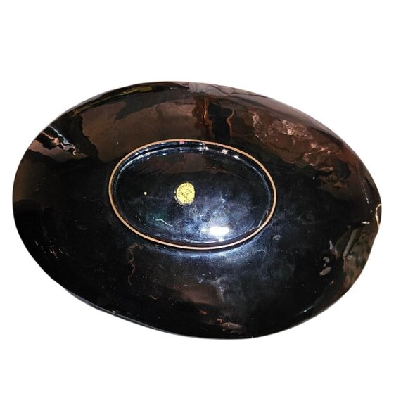 STEINBÖCK ENAMELED PLATE Dancing Woman Made in Austria w/ Stand 9.5x7 Read - Picture 10 of 10